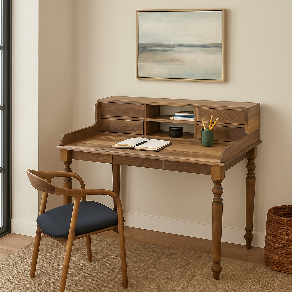 el yapimi ceviz calisma masasi vornom mobilya