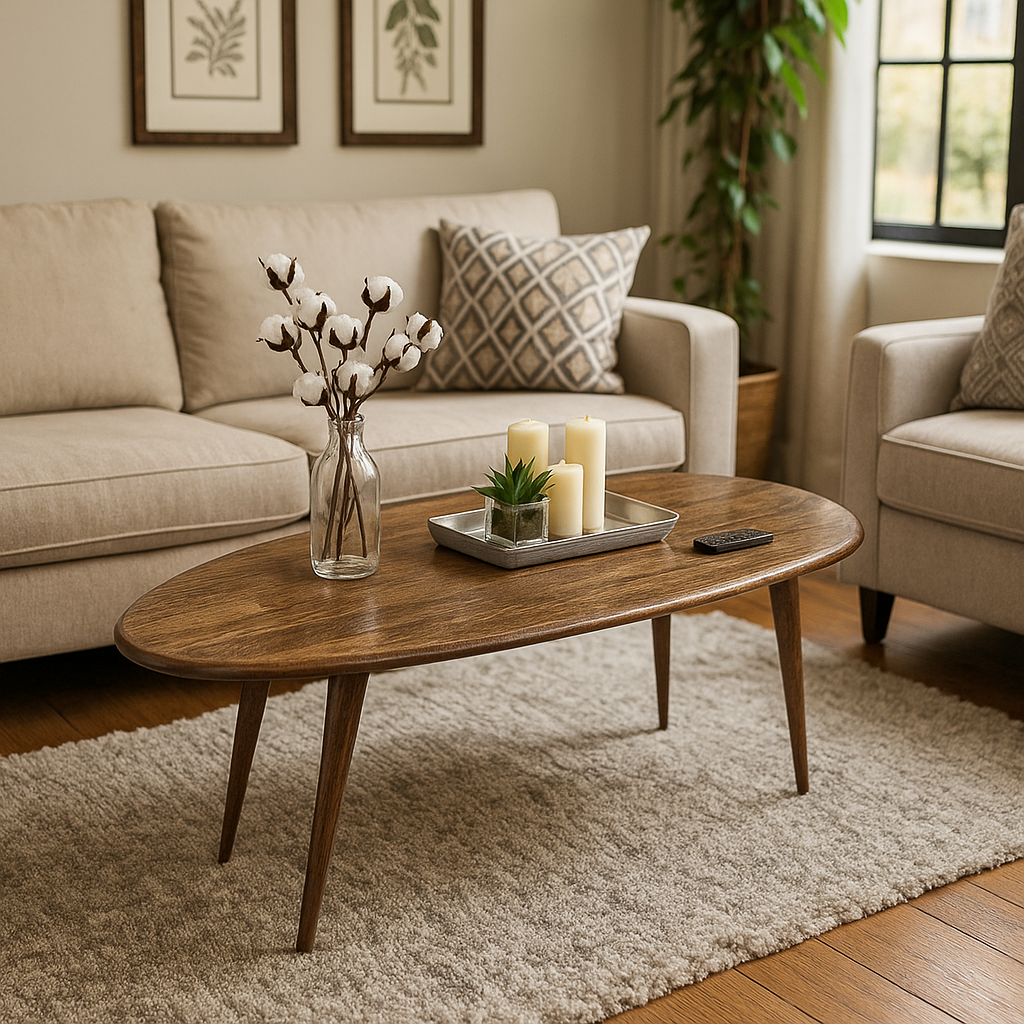 ahsap orta sehpa ercol tarzi tasarimi ile modern bir yardimci mobilyadir vornom