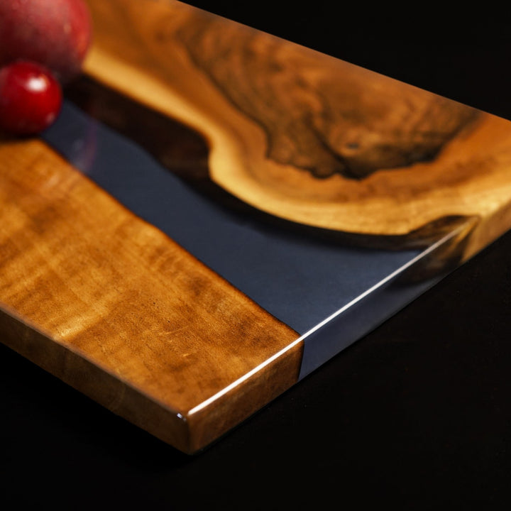 koyu mavi epoksi sunum tahtasi vornom