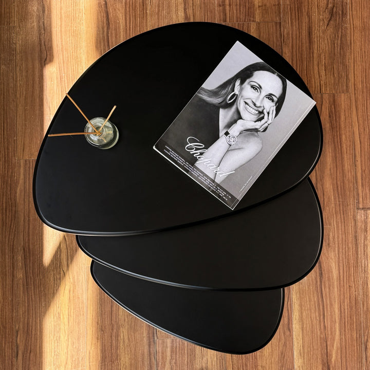 Zigon sehpa seti estetik ve fonksiyonel mat siyah tasarim vornom