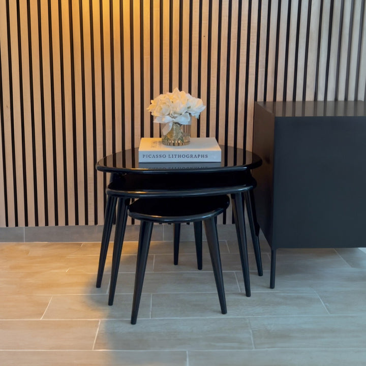 lake siyah 3lu zigon sehpa takimi kullanisli ve modern tasarimli ev icin ideal ahsap zigon sehpa takimi vornom