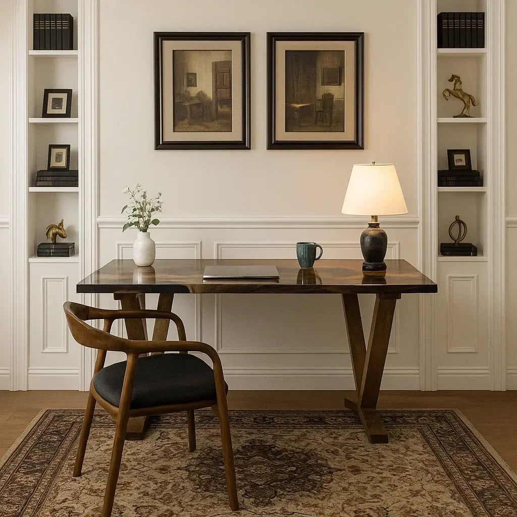 dogal ceviz epoksi calisma masasi vornom mobilya