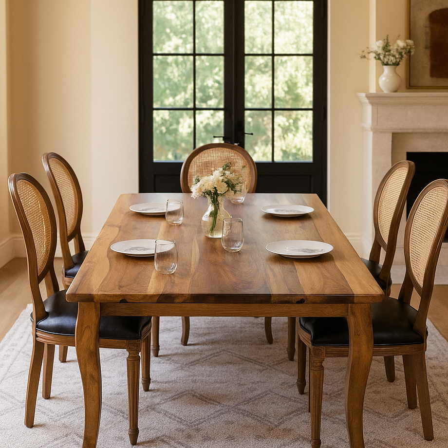 ahsap ceviz yemek masasi vornom mobilya