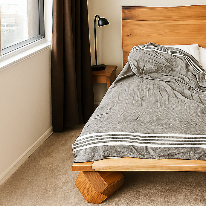 Minimalist ceviz agaci karyola tasarimi dogal renkleri ve sade yapisiyla sikligi ve zarafeti bir araya getirir vornom