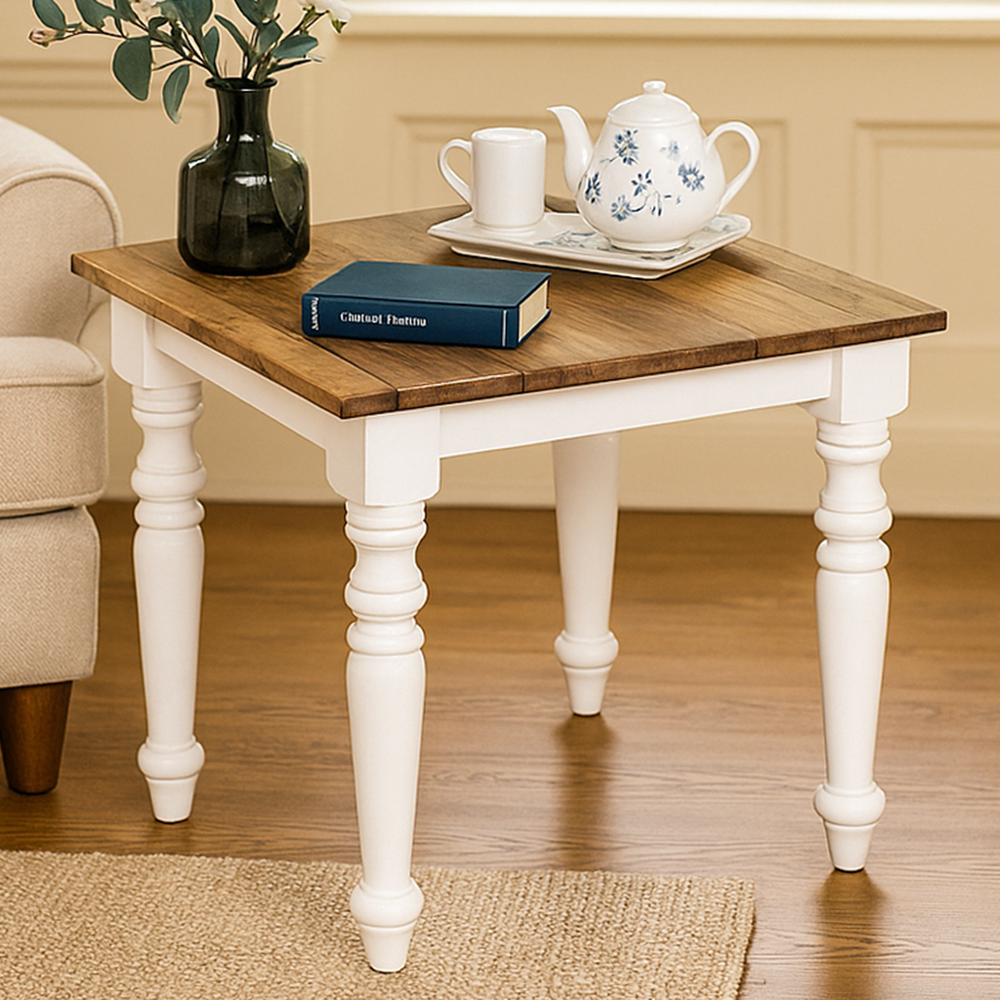 yan sehpa beyaz ayak masif ceviz oturma odasi vornom mobilya