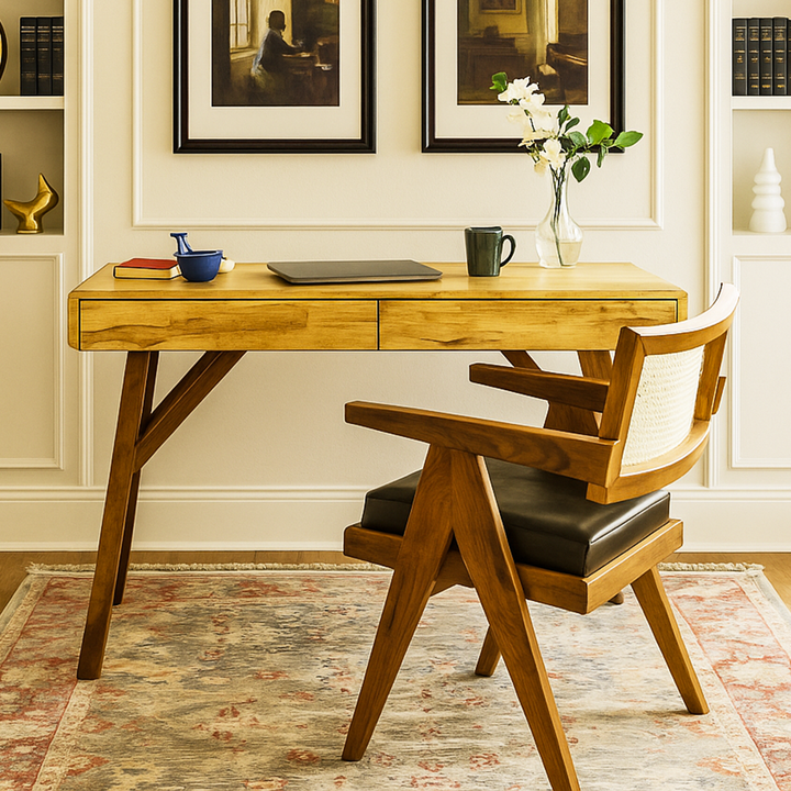 masif calisma masasi modern tasarimi mese malzemesi ile alanlara estetik katar vornom