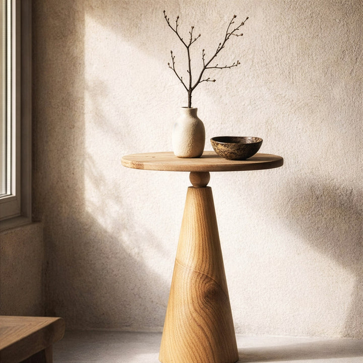 masif ceviz mantar sehpa damarli dokusuyla etkileyicidir vornom