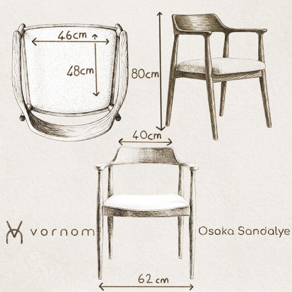İskandinav Stil Ahşap Yemek Sandalyesi
