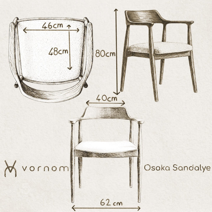 İskandinav Stil Ahşap Yemek Sandalyesi