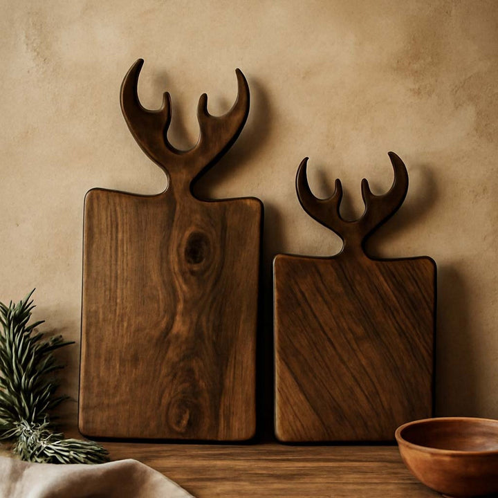 sunum tahtasi rustik dekor ayrinti ceviz vornom