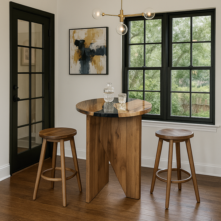 dogal ceviz agacindan uretilmis bar masasi vornom